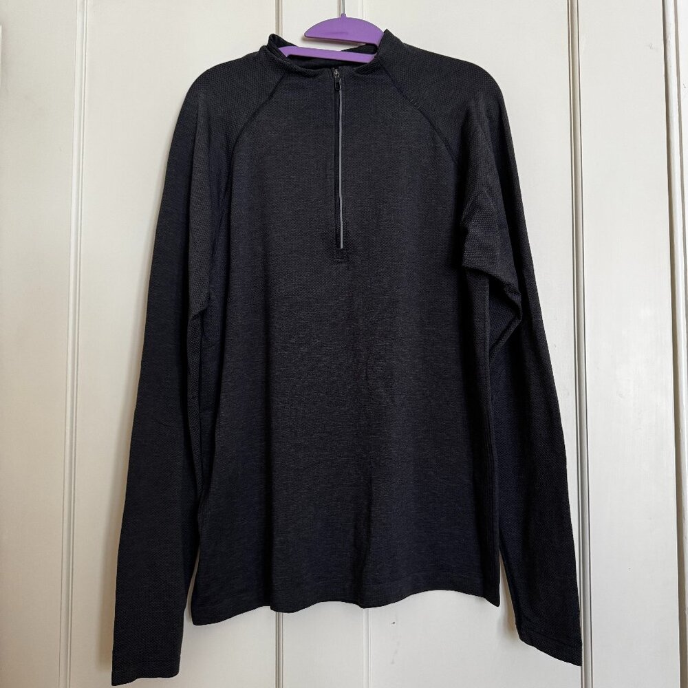 Lululemon Mens Metal Vent Tech 1/2 Half Zip Pullover Black Size Large